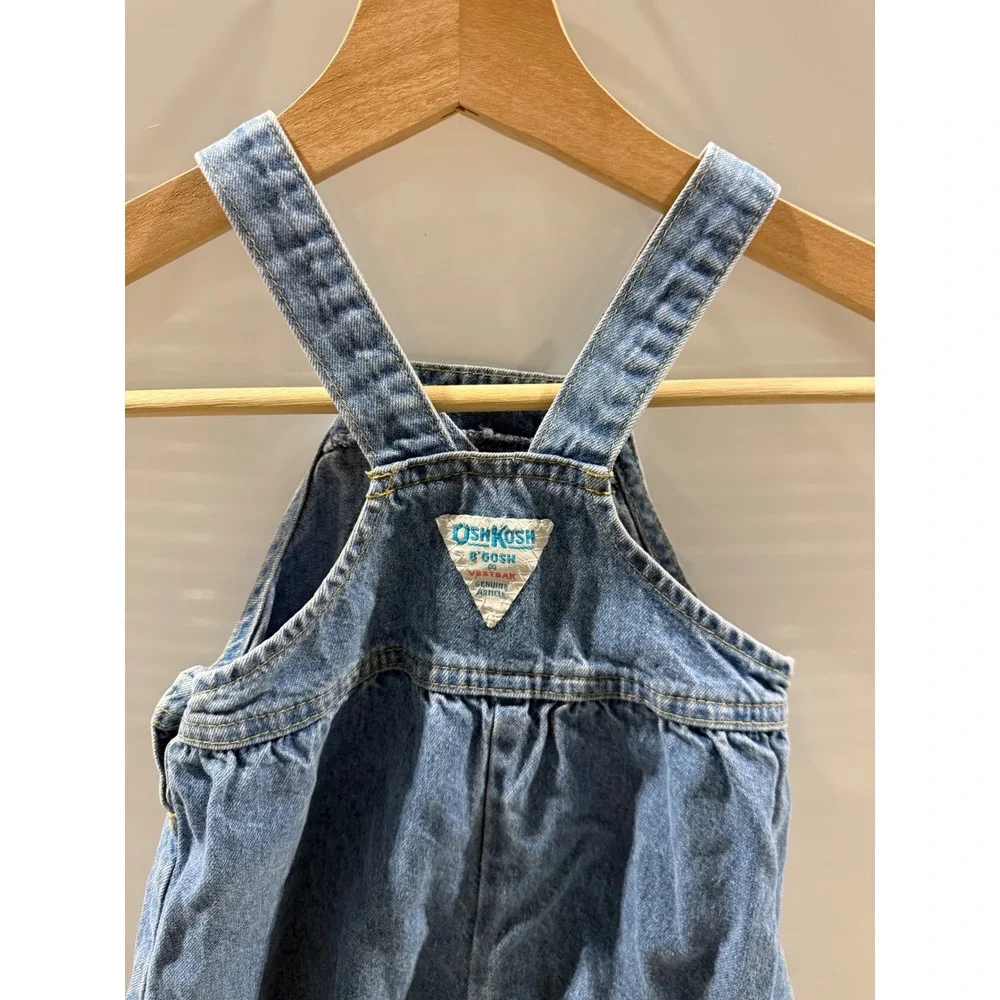 Vintage OshKosh Bgosh Kids Denim Overalls Medium‎ Wash Made in USA Size 18M